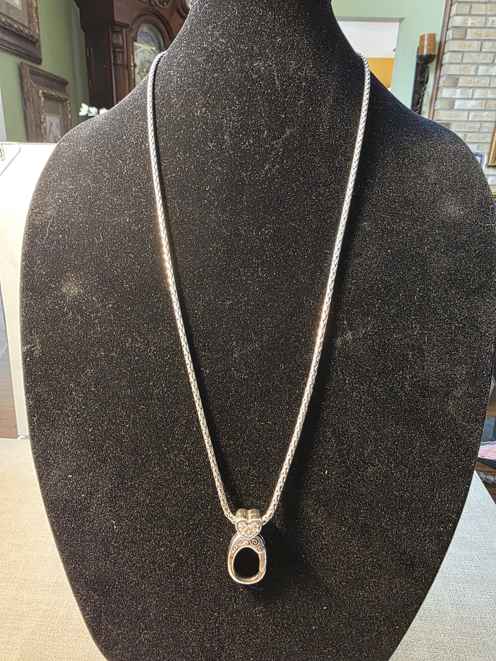 Brighton Women's Heart With Pave' Crystals Lanyard